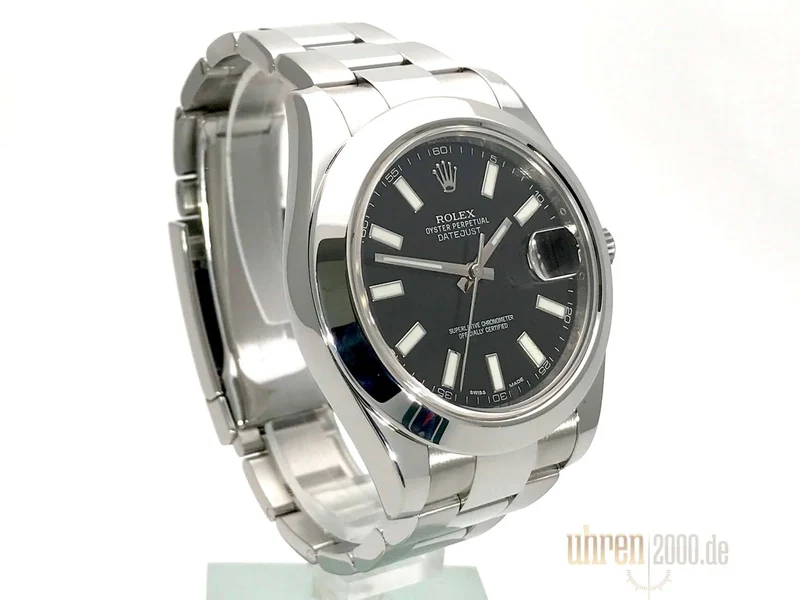 Rolex Datejust II 41 Edelstahl 116300 Schwarz aus 2014