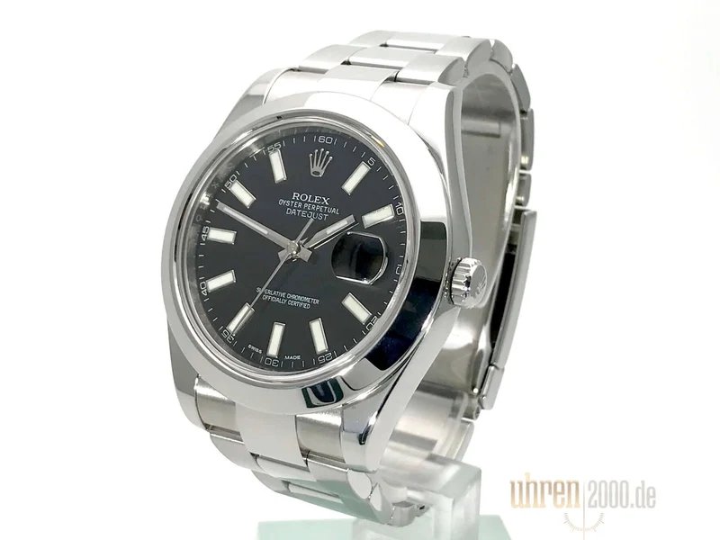 Rolex Datejust II 41 Edelstahl 116300 Schwarz aus 2014