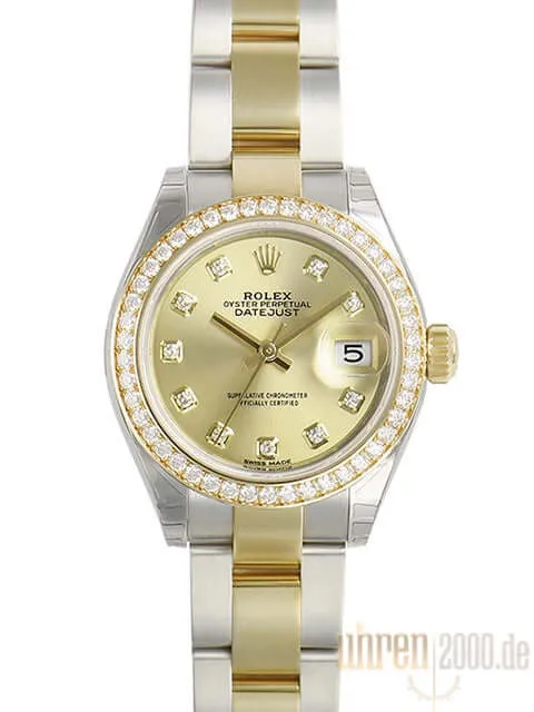 Rolex Datejust 28 Champagner Diamant 279383RBR