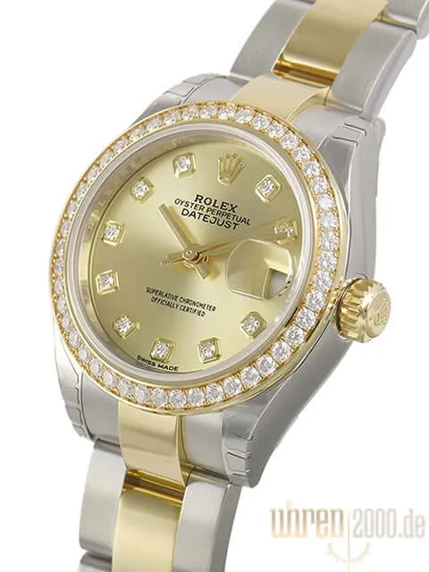 Rolex Datejust 28 Champagner Diamant 279383RBR