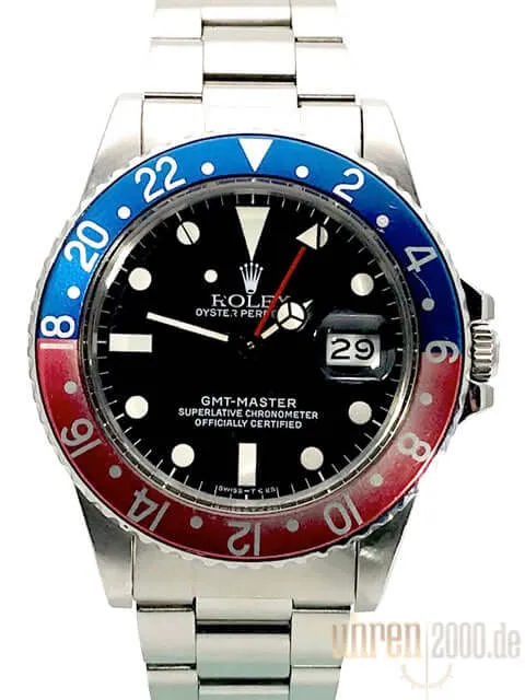 Rolex GMT Master Pepsi Ref. 16750 Matt Dial aus 1983 LC100