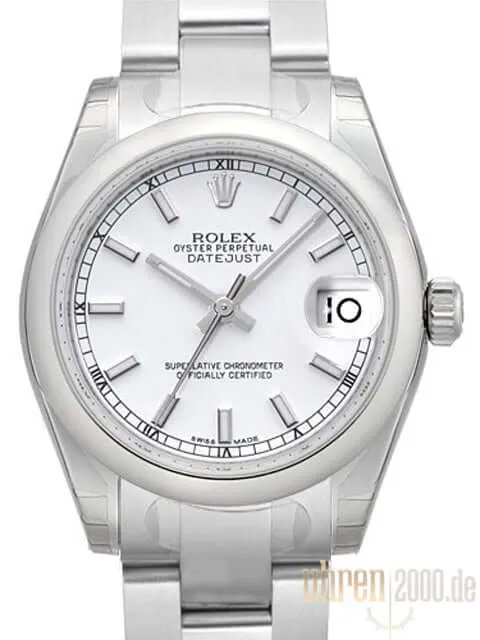 Rolex Oyster Datejust 31 178240 Weiß Index