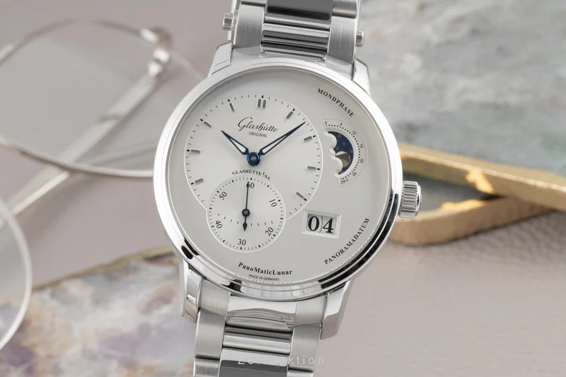 Glashütte PanoMaticLunar steel automatic men's watch 90.02.42.32.24 [2504315]