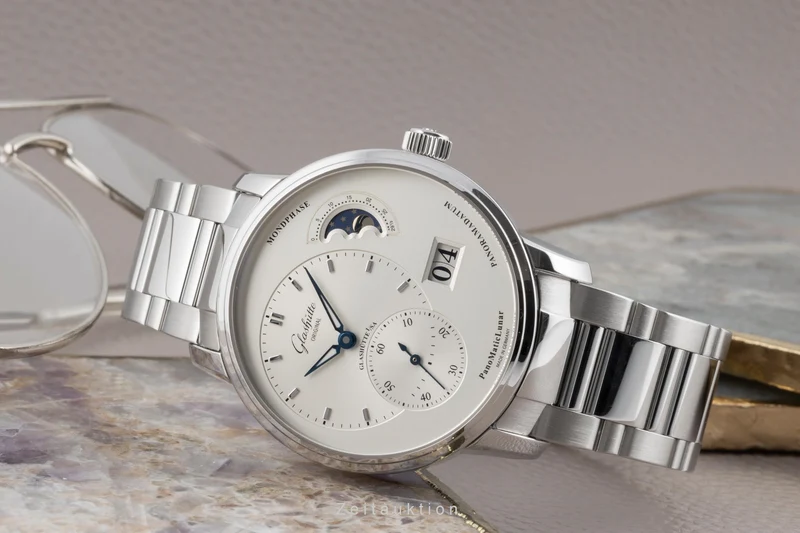 Glashütte PanoMaticLunar steel automatic men's watch 90.02.42.32.24 [2504315]