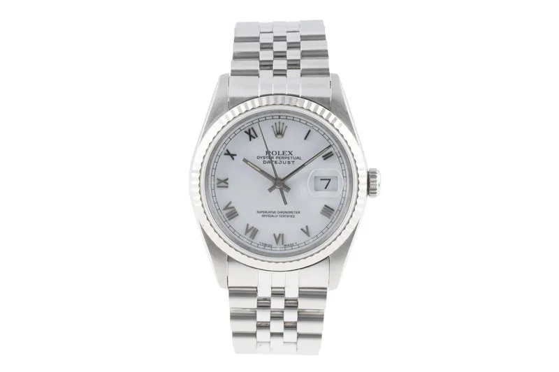 Rolex Datejust steel / white gold automatic men's watch 16234 [2503335]