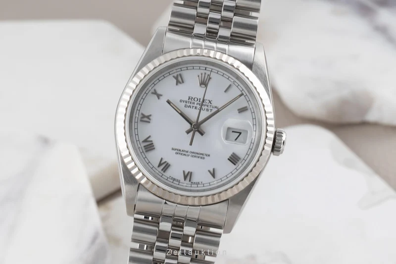 Rolex Datejust steel / white gold automatic men's watch 16234 [2503335]