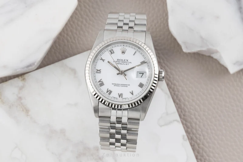 Rolex Datejust steel / white gold automatic men's watch 16234 [2503335]