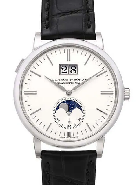 A. Lange & Söhne Saxonia Mondphase Weißgold 384.026