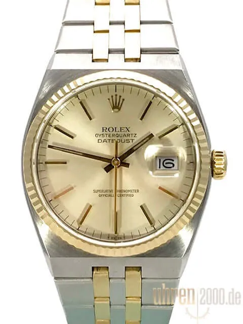 Rolex Oysterquartz Datejust 17013 Champagner Index aus 1981