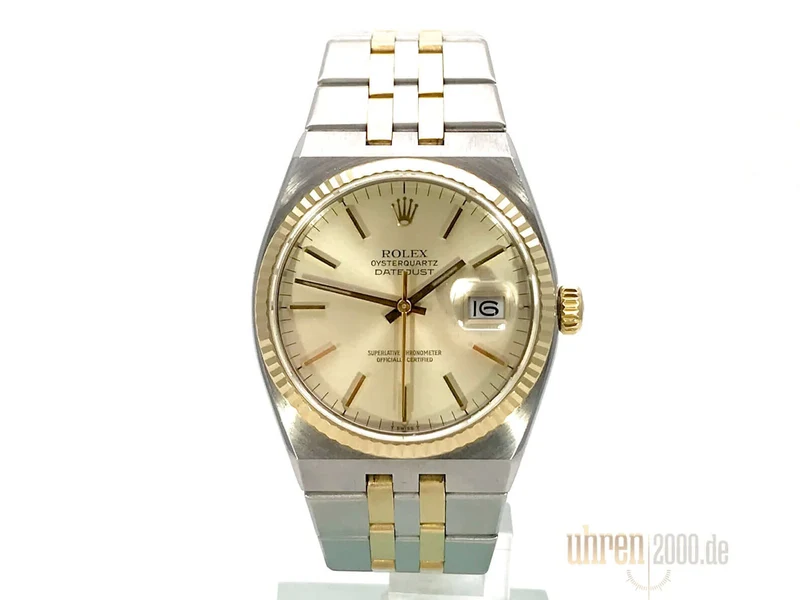 Rolex Oysterquartz Datejust 17013 Champagner Index aus 1981