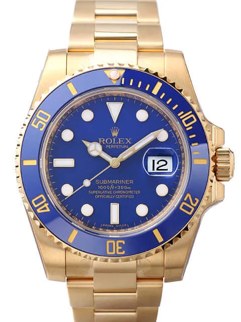 Rolex Submariner Date Gelbgold 116618LB ungetragen aus 2017