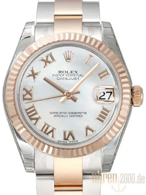 Rolex Datejust 31 Edelstahl Roségold 178271 Perlmutt Römisch
