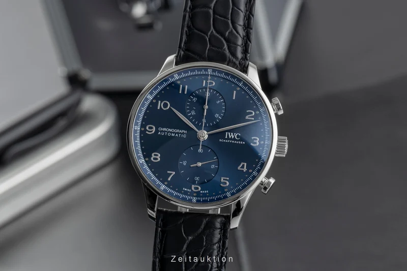 IWC Portugieser chronograph steel automatic men's watch IW371606 LP: 9100EUR [2503932]