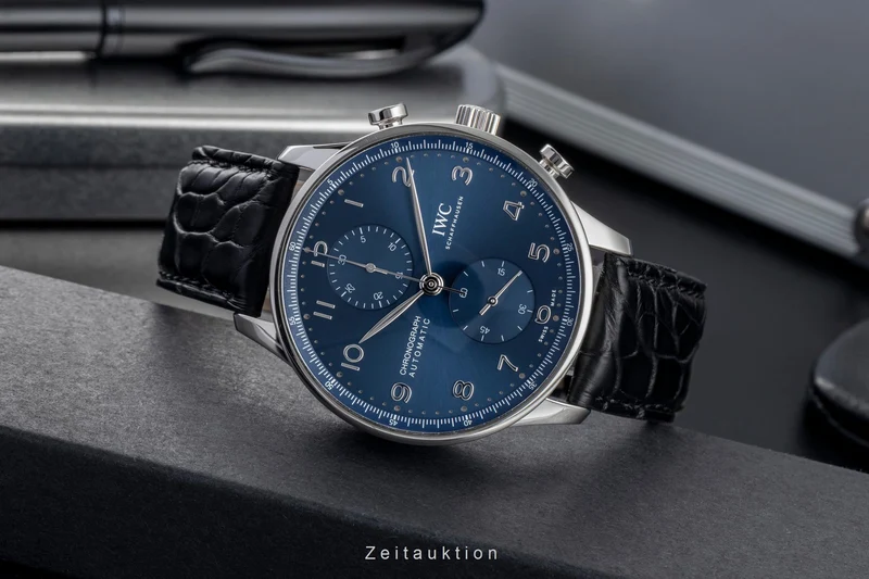 IWC Portugieser chronograph steel automatic men's watch IW371606 LP: 9100EUR [2503932]