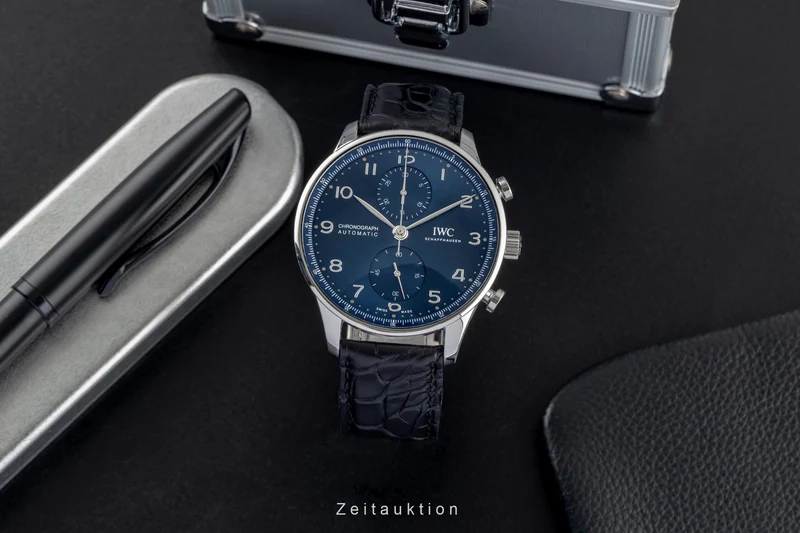 IWC Portugieser chronograph steel automatic men's watch IW371606 LP: 9100EUR [2503932]