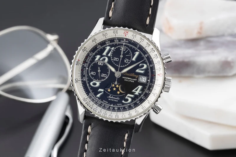 Breitling Montbrillant chronograph steel automatic men's watch A43030 [2503659]