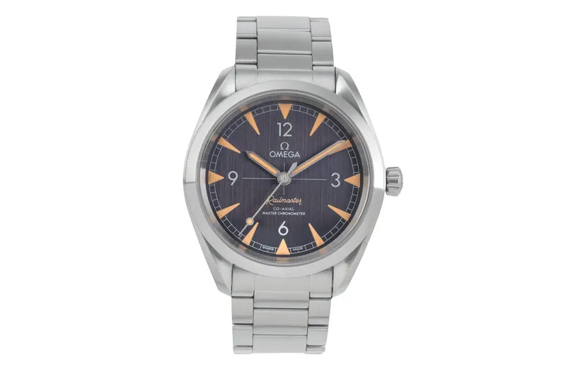 Omega Railmaster silver automatic men's watch 220.10.40.20.01.001 LP: 5400EUR [2504320]