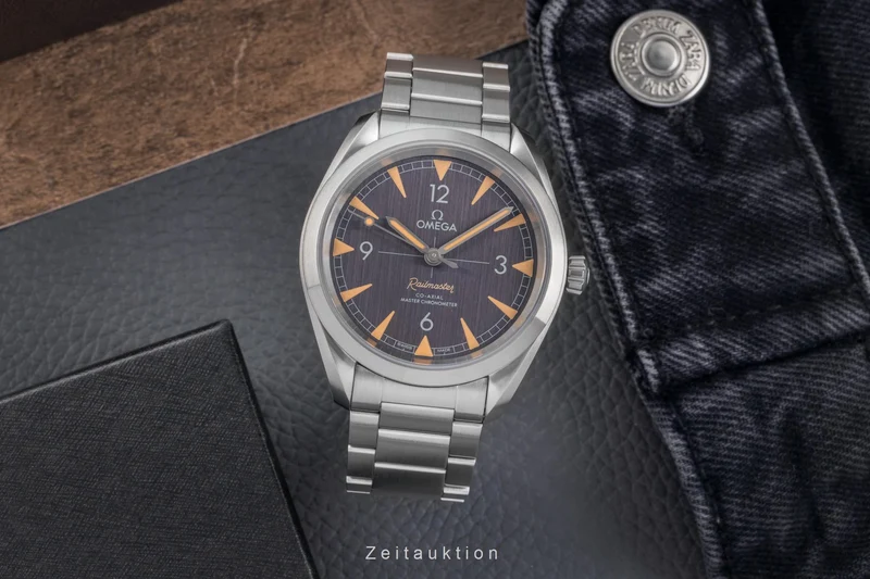 Omega Railmaster silver automatic men's watch 220.10.40.20.01.001 LP: 5400EUR [2504320]
