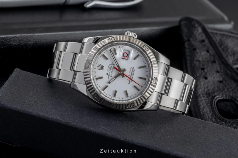 Rolex Datejust Turn-O-Graph steel / white gold automatic men's watch 116264 [2503488]