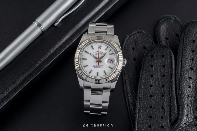 Rolex Datejust Turn-O-Graph steel / white gold automatic men's watch 116264 [2503488]