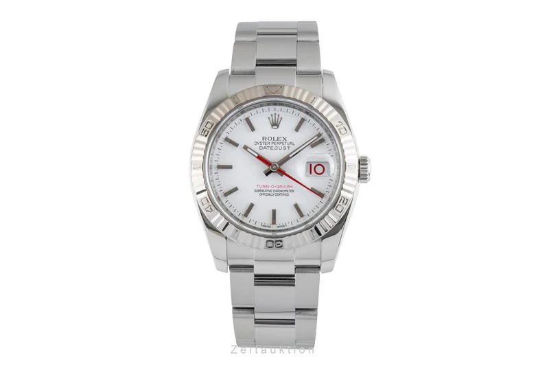 Rolex Datejust Turn-O-Graph steel / white gold automatic men's watch 116264 [2503488]