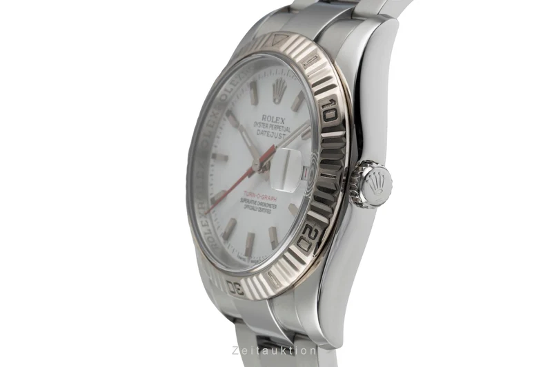 Rolex Datejust Turn-O-Graph steel / white gold automatic men's watch 116264 [2503488]
