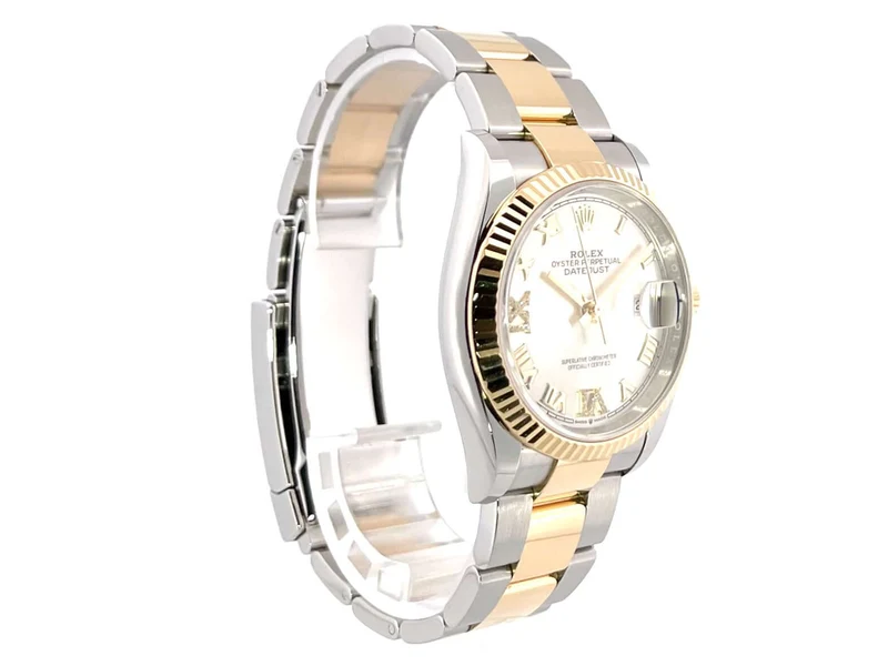 Rolex Datejust 36 126233 Silber Römisch Diamant