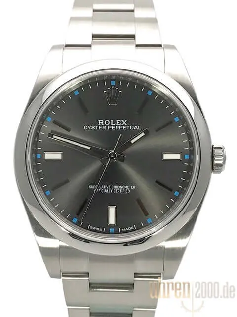 Rolex Oyster Perpetual 39 mm 114300 Grau aus 2017