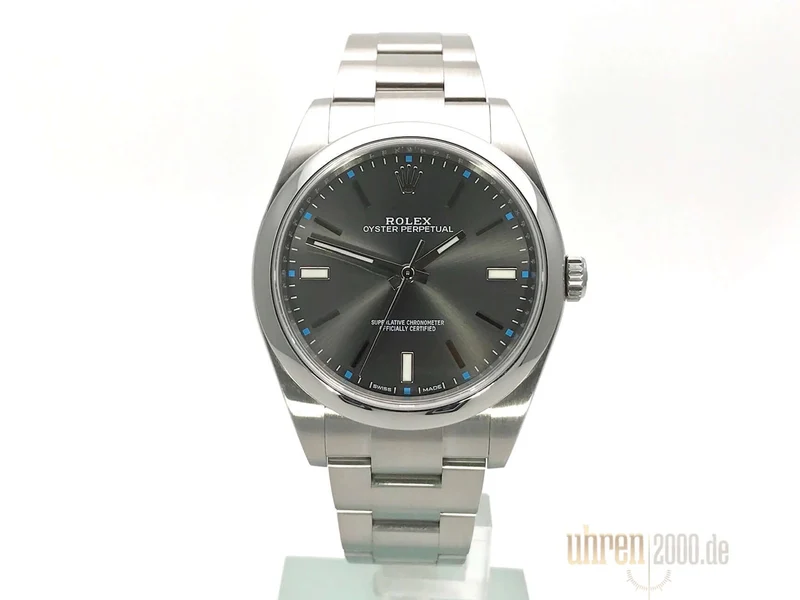 Rolex Oyster Perpetual 39 mm 114300 Grau aus 2017