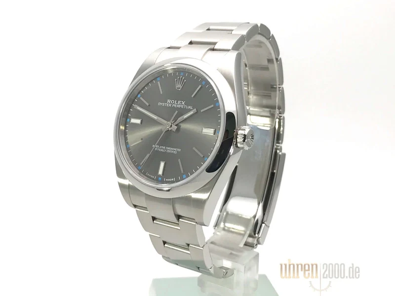 Rolex Oyster Perpetual 39 mm 114300 Grau aus 2017