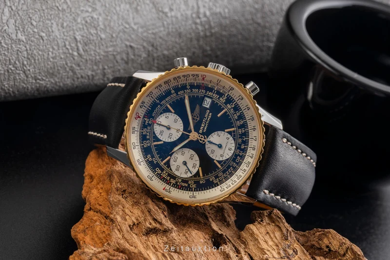 Breitling Navitimer chronograph gilt / steel automatic men's watch 81610 [2503228]