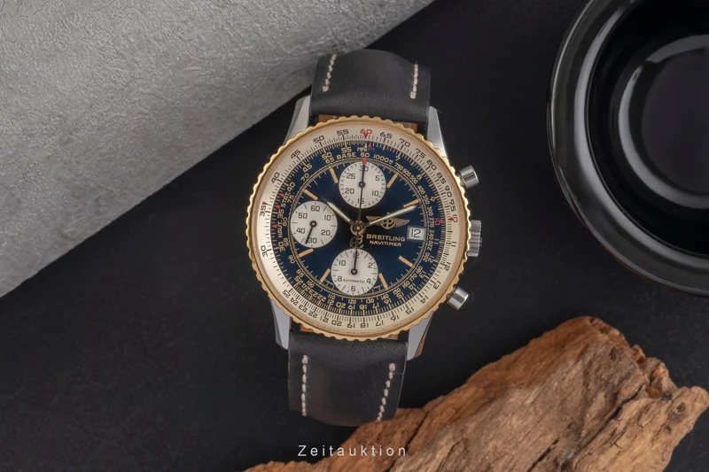 Breitling Navitimer chronograph gilt / steel automatic men's watch 81610 [2503228]