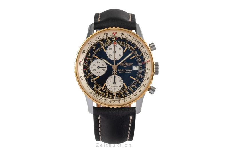 Breitling Navitimer chronograph gilt / steel automatic men's watch 81610 [2503228]