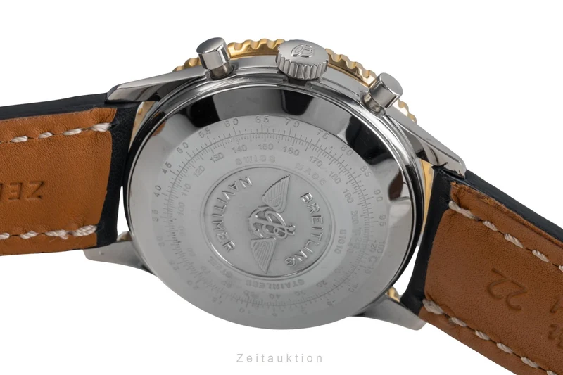 Breitling Navitimer chronograph gilt / steel automatic men's watch 81610 [2503228]
