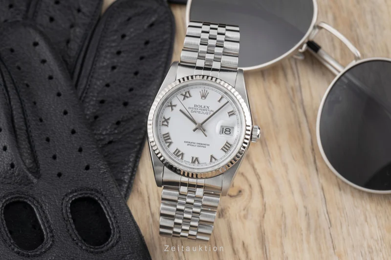 Rolex Datejust steel / white gold automatic men's watch 16234 [2504113]