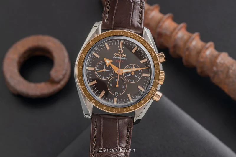 Omega Speedmaster chronograph steel / gold automatic men's watch 321.93.42.50.13.001 [2503527]