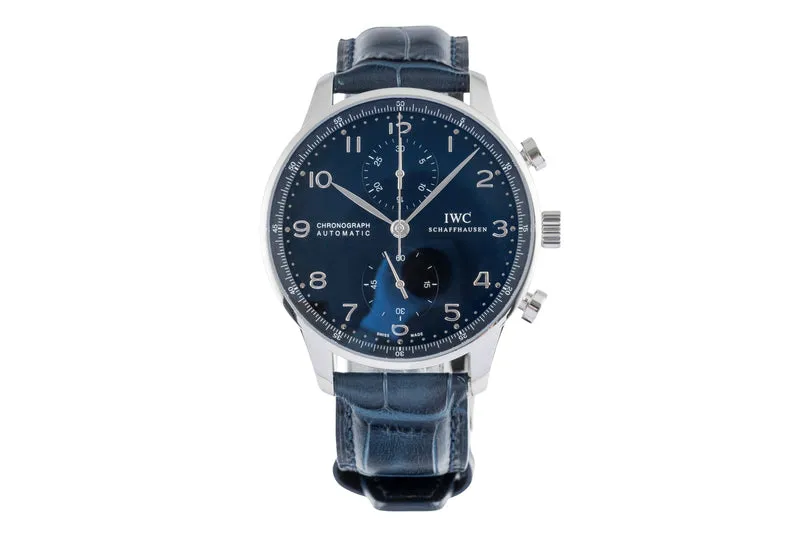 IWC Portugieser chronograph steel automatic men's watch IW371447 LP: 9100EUR [2503382]