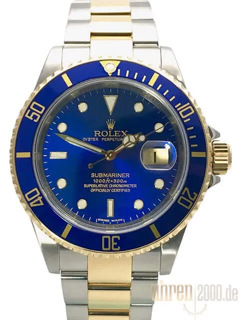 Rolex Submariner Date Edelstahl Gelbgold 16613 LC100 aus 2008