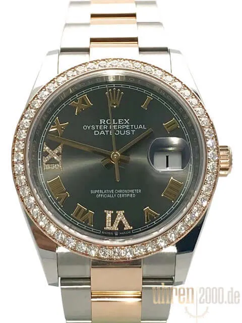Rolex Datejust 36 126281RBR Rhodium Römisch Diamant