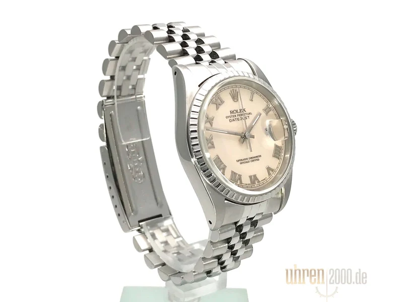 Rolex Datejust 36 16220 Perlmutt Römisch Jubile-Band gebraucht aus 1990