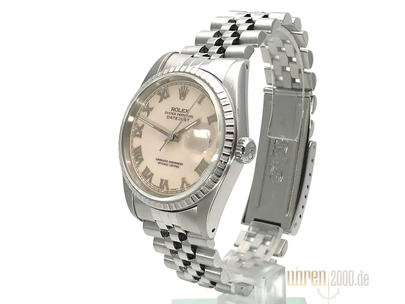 Rolex Datejust 36 16220 Perlmutt Römisch Jubile-Band gebraucht aus 1990