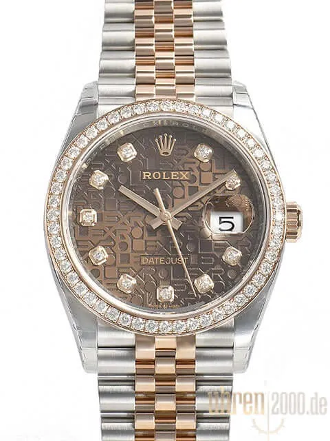 Rolex Datejust 36 126281RBR Schoko J Diamant Jubile-Band