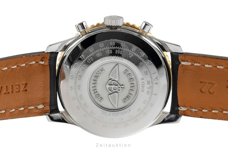 Breitling Old Navitimer chronograph gilt / steel automatic men's watch B13019 [2503416]