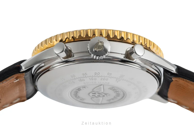 Breitling Old Navitimer chronograph gilt / steel automatic men's watch B13019 [2503416]