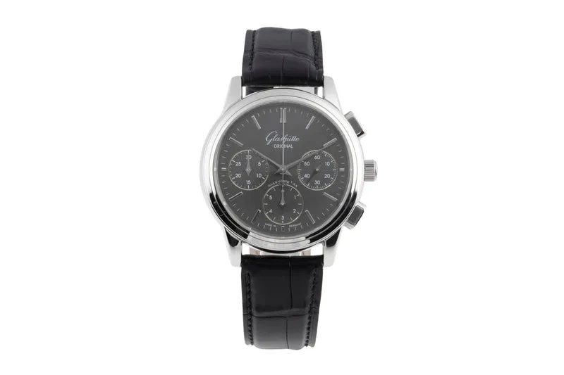 Glashütte Senator chronograph steel automatic men's watch 39-31-14-23-04 [2503763]
