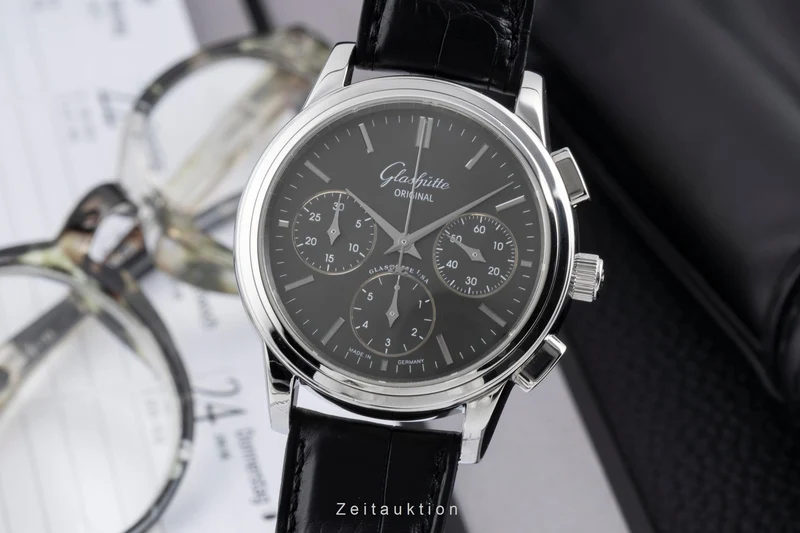 Glashütte Senator chronograph steel automatic men's watch 39-31-14-23-04 [2503763]