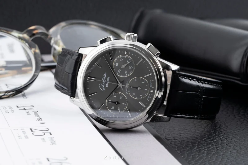 Glashütte Senator chronograph steel automatic men's watch 39-31-14-23-04 [2503763]