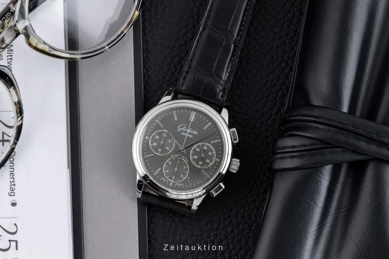 Glashütte Senator chronograph steel automatic men's watch 39-31-14-23-04 [2503763]