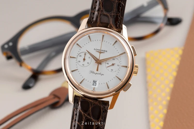 Longines Flagship 18 ct red gold automatic men's watch L4.756.8.72.0 [2503397]