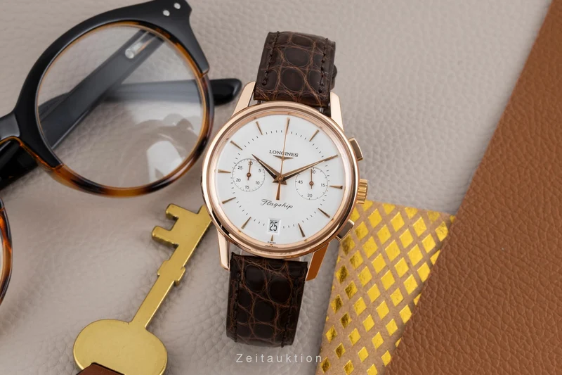 Longines Flagship 18 ct red gold automatic men's watch L4.756.8.72.0 [2503397]